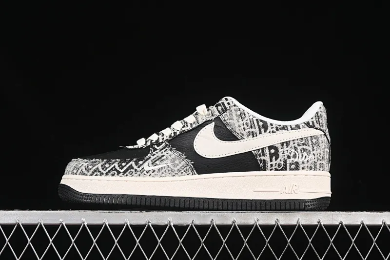 All categories Nk Air Force 1 Air Force series Nk Air Force 1 Low Air Force low top Nike Air Force 1'07 Low Dior joint pattern black and white hook Air Force 1 low top casual sneakers XS1958-581